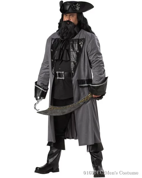 Plus Size Blackbeard Mens Costume 1 Plus Size Blackbeard Mens Costume