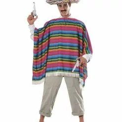 Mexican Serape And Sombrero Mens Costume