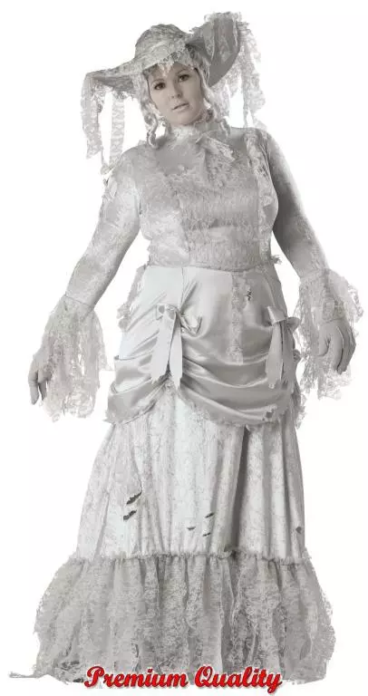 Ghostly Lady Plus Size Adult Costume 1 Ghostly Lady Plus Size Adult Costume