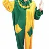Clown Green And Yellow Adult Circus Costume