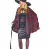 Witch Glitter Chip Orange Adult Costume