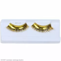 Gold Party Eyelashes With Case