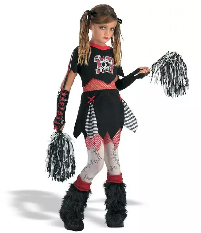Goth Cheerleader Costume 1 Goth Cheerleader Costume