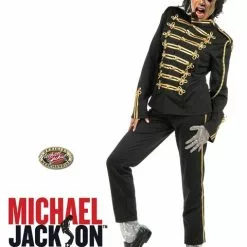Adult Michael Jackson Black Military Prince Costume