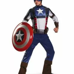 Deluxe Captain America Movie Mens Costume