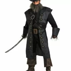 Deluxe Pirates Of The Caribbean Black Beard Mens Costume