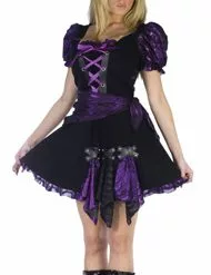 Witch Purple Punk Adult Costume