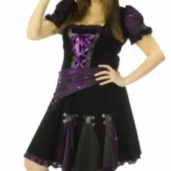 Witch Purple Punk Adult Plus Costume